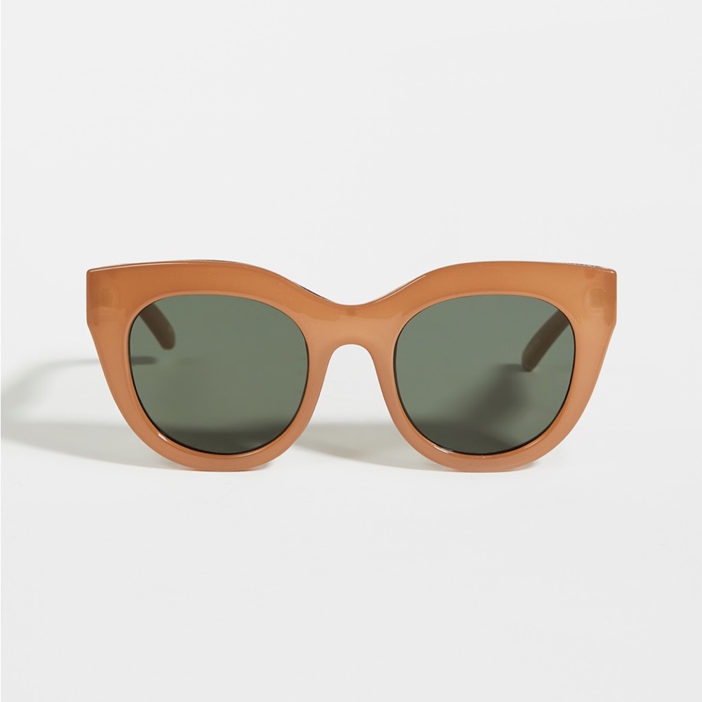 Le Specs Air Heart Sunglasses in Caramel Khaki Mono